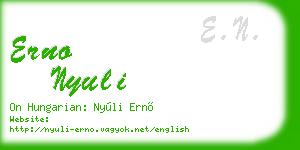 erno nyuli business card