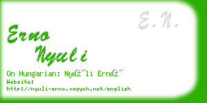 erno nyuli business card